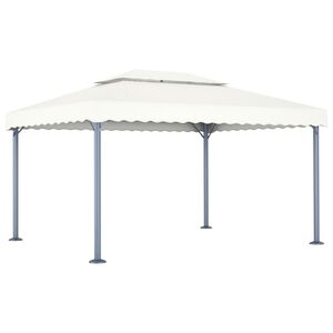 vidaXL Paviljong 400x300 cm kremhvit aluminium