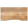 vidaXL Skrivebordsplate med kurve 120x50x2,5 cm heltre grovt mangotre