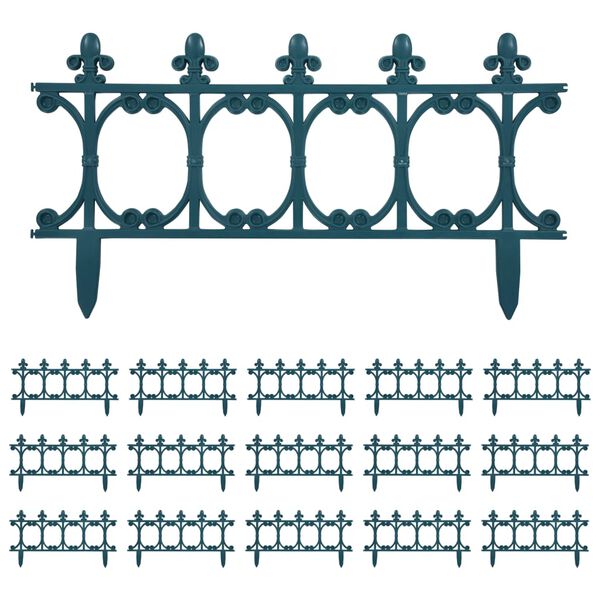 vidaXL Plenkanter 16 stk gr&oslash;nn 10 m PP
