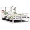 vidaXL Seng med bokhylle uten madrass hvit 160x200 cm heltre furu