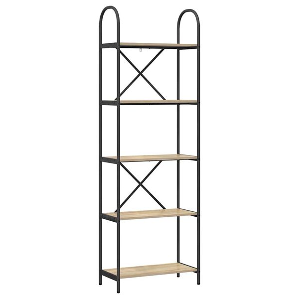 vidaXL Bokhylle Sonoma eik 60 x 30 x 183 cm Konstruert tre