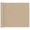 vidaXL Balkong Skjerm Beige 100 x 200 cm Oxford Stoff