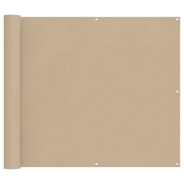 vidaXL Balkong Skjerm Beige 100 x 200 cm Oxford Stoff