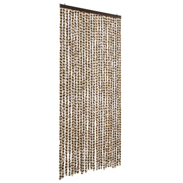 vidaXL Fluegardin beige og brun 100x200 cm chenille