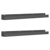 vidaXL Vegghyller 2 stk gr&aring; 110x12x9 cm heltre furu