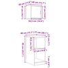vidaXL Garasjeskap 2 stk r&oslash;kt eik konstruert tre
