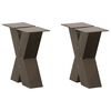 vidaXL Salongbordben X-formet 2 stk naturst&aring;l 30x(30-31) cm st&aring;l
