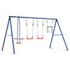 vidaXL Ute Huske Sett Flerfarget 330 x 185 x 185 cm St&aring;l og PE