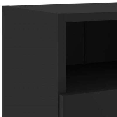 vidaXL Vegghengte TV-benker 5 deler svart konstruert tre