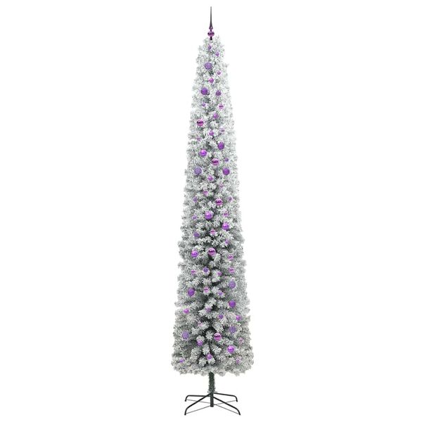 vidaXL Kunstig juletre med 300 LED grønn 300 cm PVC og stål og plast