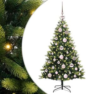 vidaXL Kunstig Hengt Julegran med 150 LED-lys gr&oslash;nn 120 cm PVC og PE