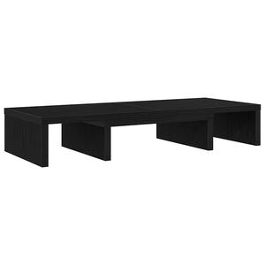 vidaXL Skjermstativ justerbar svart eik 60x24x10,5 cm konstruert tre