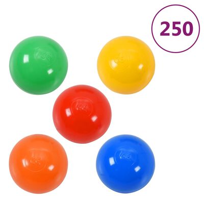 vidaXL Leketelt for barn med 250 baller flerfarget 338x123x111 cm