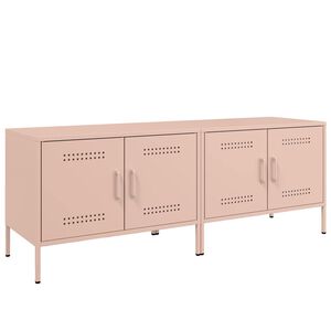 vidaXL TV-benker 2 stk rosa 68x39x50,5 cm st&aring;l