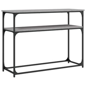 vidaXL Konsollbord gr&aring; sonoma 100x35,5x75 cm konstruert tre