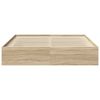 vidaXL Sengeramme sonoma eik 200x200 cm