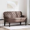 vidaXL Chesterfield Benk Brun 119.5 x 64.5 x 75 cm Kunstlær