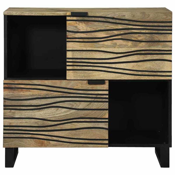 vidaXL Sideboard Brun 80 x 33 x 75 cm heltre mango