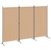 vidaXL 3-panel romdeler Beige 260 x 180 cm Stoff
