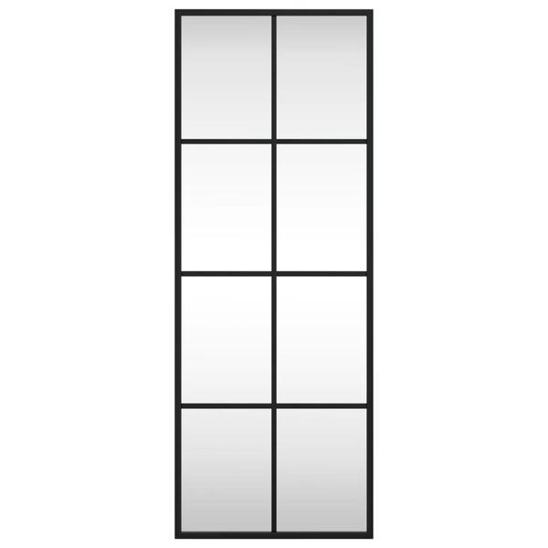 vidaXL Veggspeil svart 30x80 cm rektangel jern
