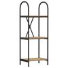vidaXL Bokhylle 3 niv&aring;er 40 x 30 x 109 cm Konstruert tre Artisan Eik