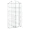 vidaXL Gabionkurv buet 100x30x180/200 cm galvanisert jern