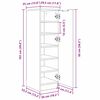 vidaXL Sko Skap med hylle Svart Eik 29,5 x 35 x 101 cm Konstruert tre