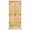 vidaXL Garderobe Corona 76x50x170 cm heltre furu