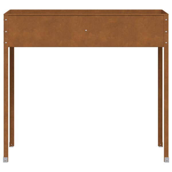 vidaXL Plantekasse 100,5x40,5x90 cm oksidert stål