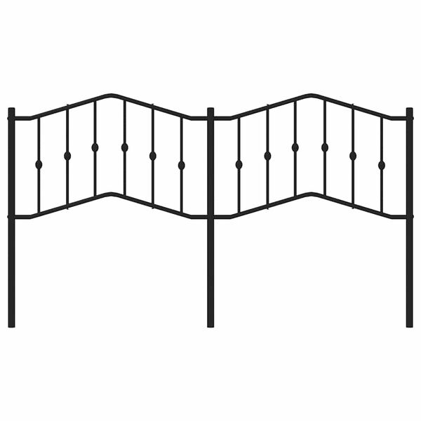vidaXL Sengegavl i metall svart 180 cm
