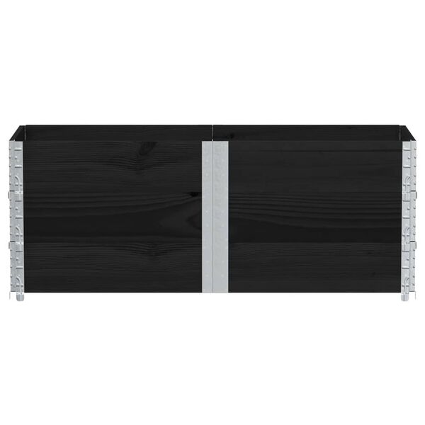 vidaXL Hageplantekasse svart 150x50 cm heltre furu