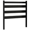 vidaXL Sengegavl svart 106x4x100 cm heltre furu