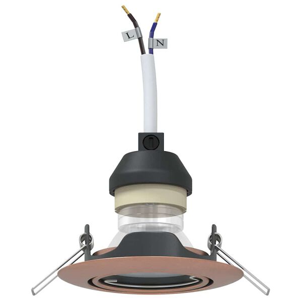 vidaXL Spotlight 24 pcs Kobber 9 x 9 x 2.5 cm Metall