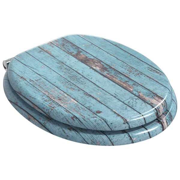 vidaXL Toalettsete 2 pcs Bl&aring; 43,8 x 37,8 cm MDF-plater