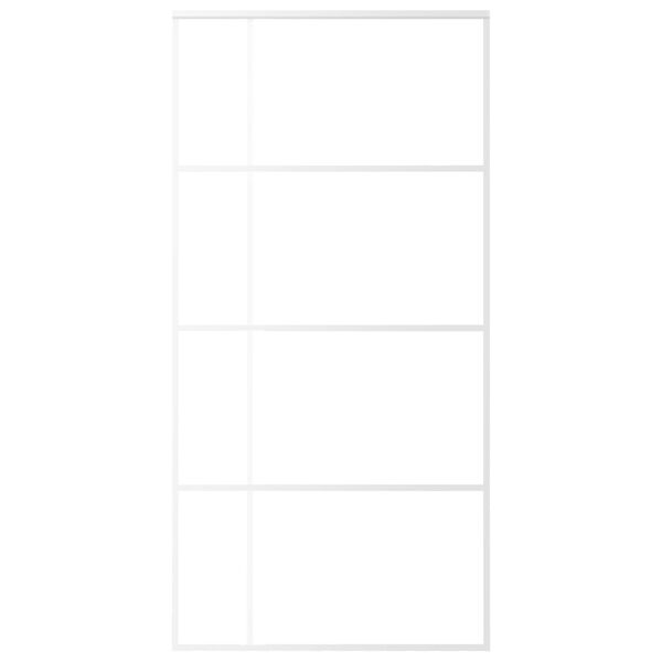 vidaXL Skyvedør ESG-glass og aluminium 102,5x205 cm hvit