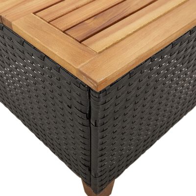 vidaXL Hagebord svart 45x45x37 cm polyrotting og akasie