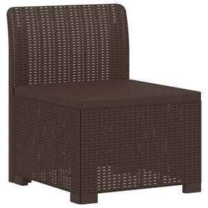vidaXL 1-seters Hage Sofa Rattan Utseende PP Brun