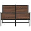 vidaXL Sengeramme i metall uten madrass brun eik 120x200 cm