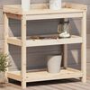 vidaXL Pottebord med hyller 82,5x45x86,5 cm heltre furu