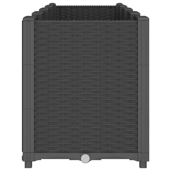 vidaXL Plantekasse svart 160x40x53 cm PP