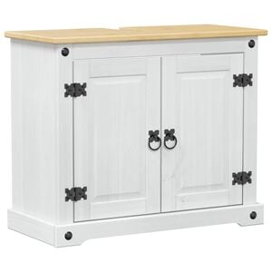 vidaXL Vaskeskap Hvit 73 x 33 x 60 cm Massiv furu