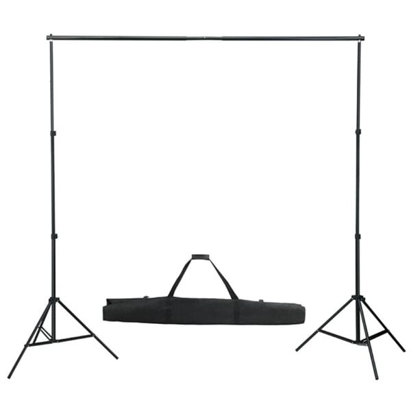 vidaXL Fotostudiosett med lamper, paraplyer, bakgrunn og reflektor
