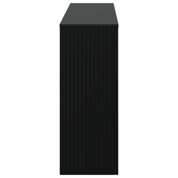 vidaXL Konsollbord Stripete Svart 155 x 29 x 74 cm Konstruert tre