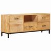 vidaXL TV-stativer med skuff Brun 110 x 30 x 46 cm Massiv mango tre