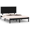 vidaXL Sengeramme svart heltre furu 140x190 cm