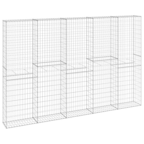 vidaXL Gabion med topp- og bunndekke galvanisert st&aring;l 300x30x200 cm