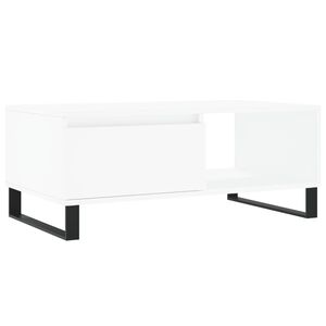 vidaXL Salongbord hvit 90x50x36,5 cm konstruert tre