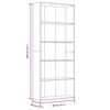 vidaXL Bokhylle 5 etasjer brun eik 80x30x189 cm konstruert tre