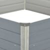 vidaXL Forh&oslash;yet hagebed 129x129x45 cm galvanisert st&aring;lgr&aring;