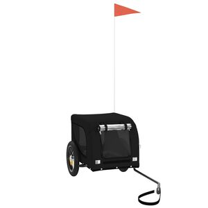 vidaXL Kjæledyrsykkelhenger svart oxfordstoff og jern